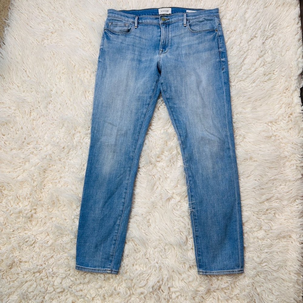 Frame Jeans Womens 30 Le Garcon Denim‎ Boyfriend Medium Blue Pockets Pant